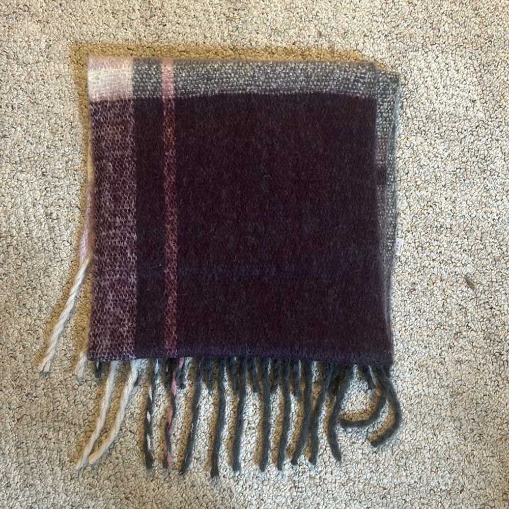 Plaid scarf.